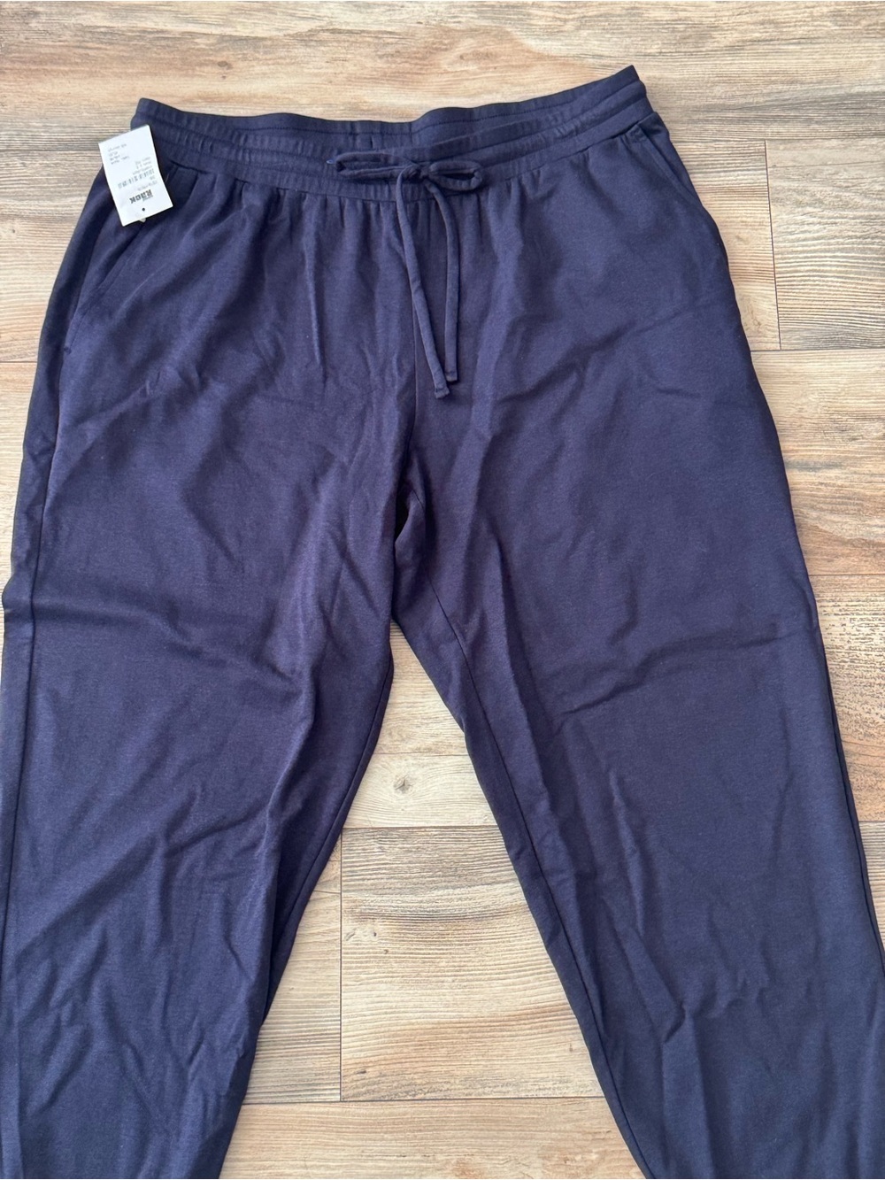 Eileen Fisher Ankle Track Pants Navy Large NWT Organic Cotton - Picture 5 of 12